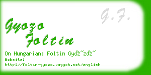 gyozo foltin business card